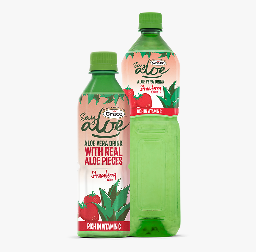 Strawberry - Grace Aloe Vera Drink Strawberry, HD Png Download, Free Download