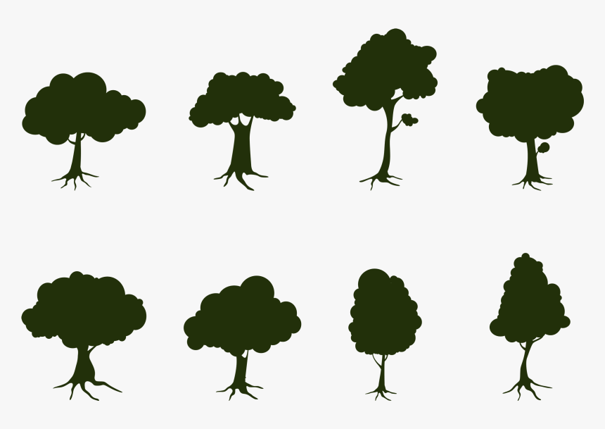Silhouette Illustration Tree Vector Graphics Image - Tree Illustration Vector, HD Png Download, Free Download