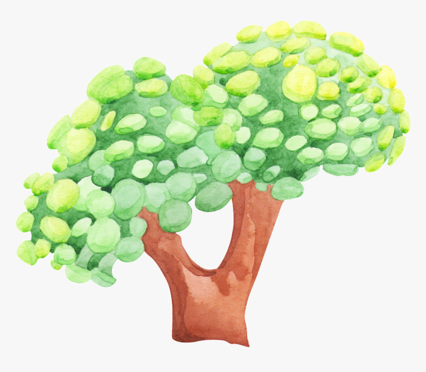 Hand Painted A Big Tree Png Transparent - Illustration, Png Download, Free Download