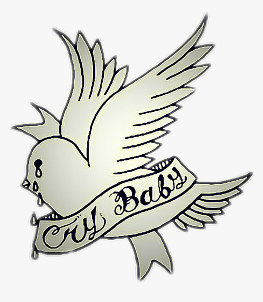 Tattoo Crybaby Aesthetic Bird Lilpeep Stickerfromraine - Lil Peep Crybaby Album, HD Png Download, Free Download