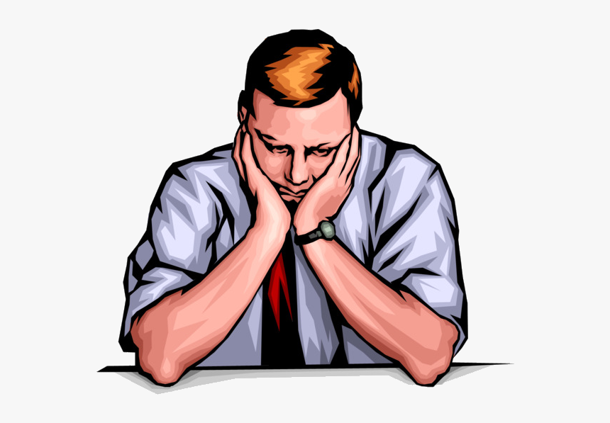 Depression Sadness Person Clip Art Bored Cliparts Transparent - Transparent Sad  Person Clipart, HD Png Download - kindpng