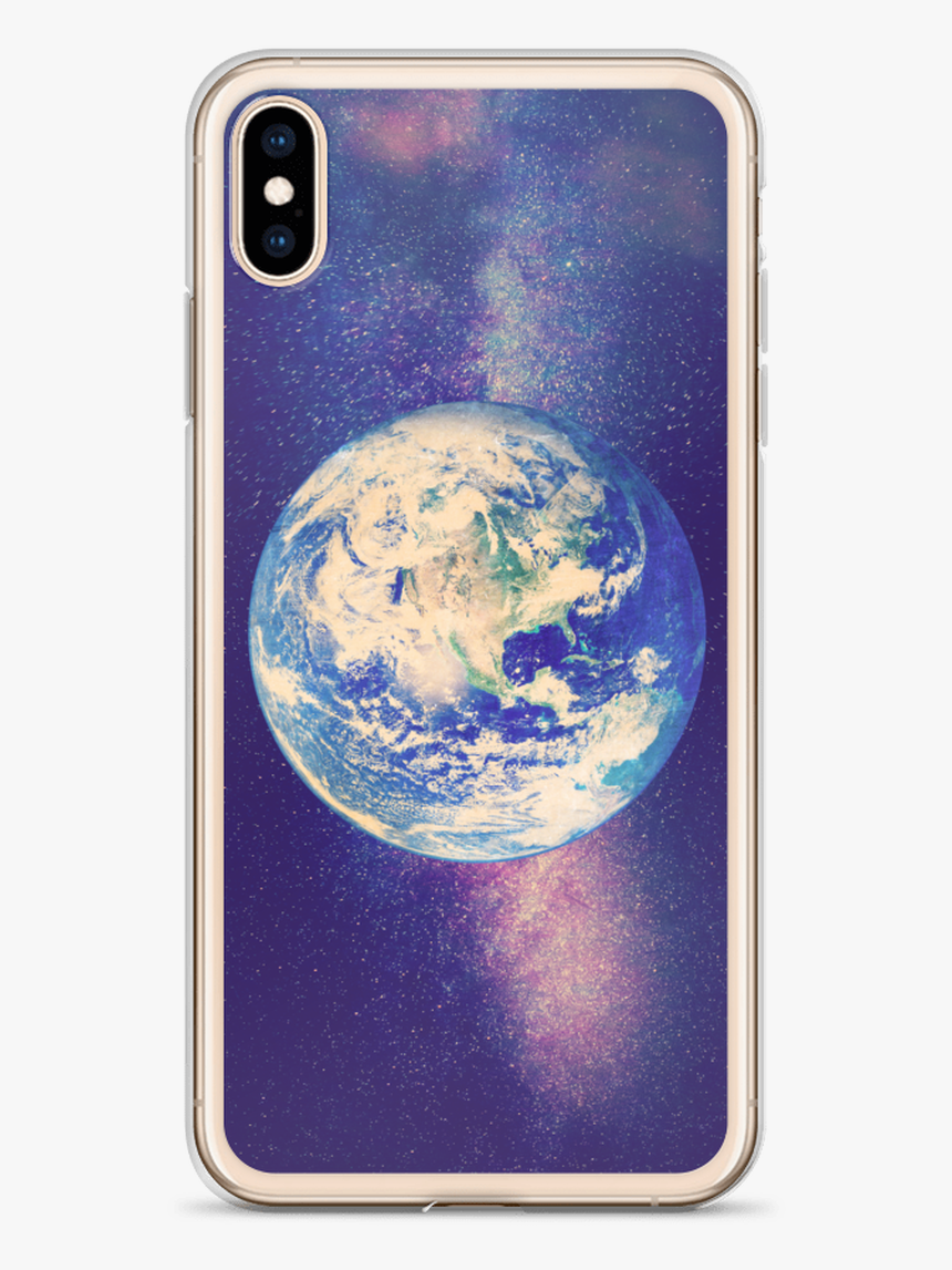 Earth And Galaxy Iphone Case For All Iphone Models - Ios 11 Wallpaper Earth, HD Png Download, Free Download