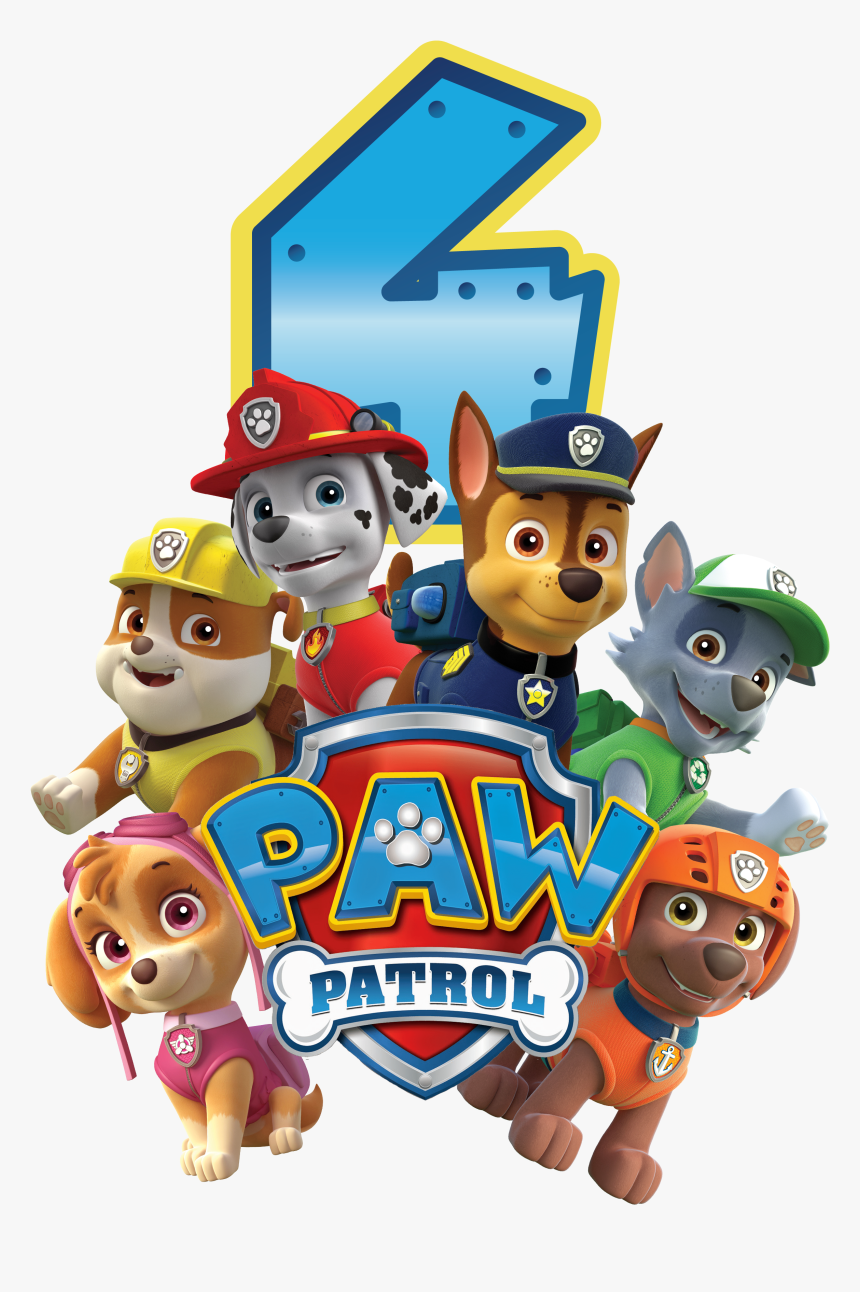 Paw Patrol All Character Png Kids - Paw Patrol Birthday 3, Transparent Png, Free Download