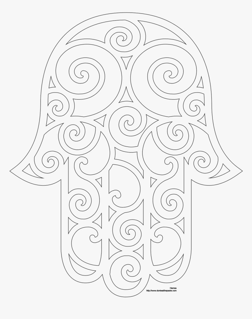 Clip Art Hamsa Drawing - Circle, HD Png Download, Free Download