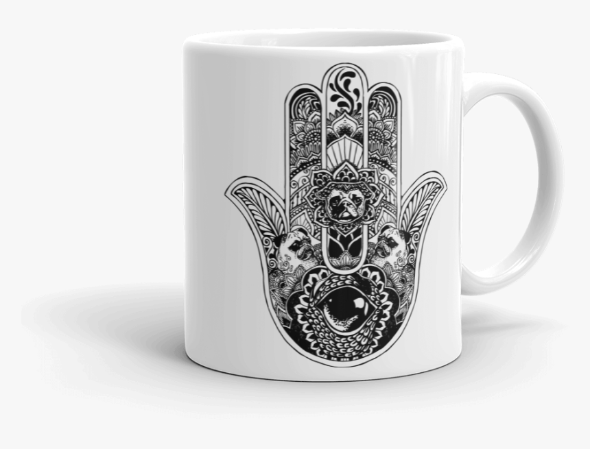 Hamsa Hand Pug Mug - Hamsa Hand Design, HD Png Download, Free Download