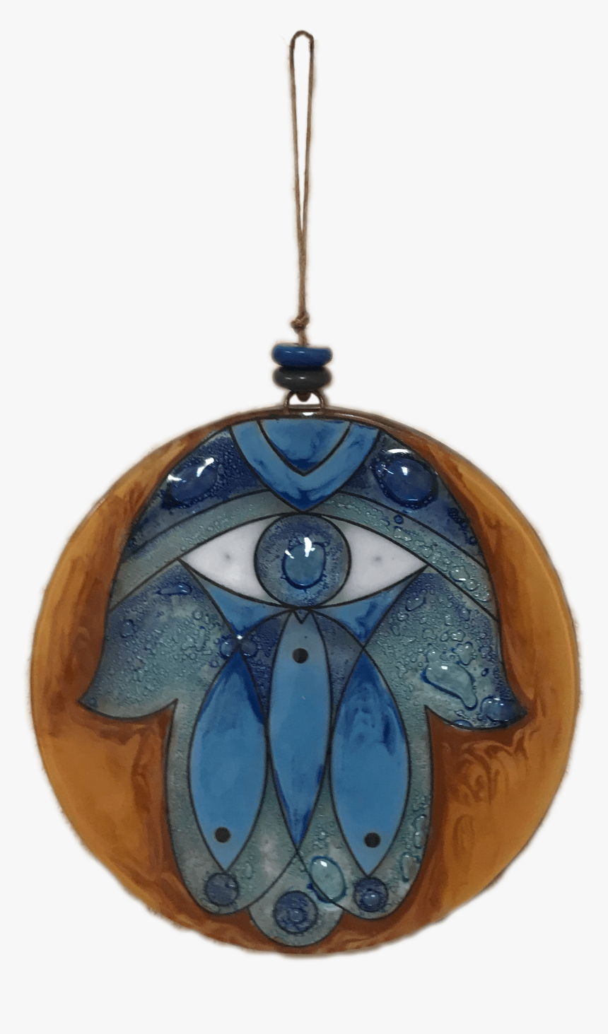 Glass Hamsa Suncatcher Sukkah Decoration From The Sukkah - Locket, HD Png Download, Free Download