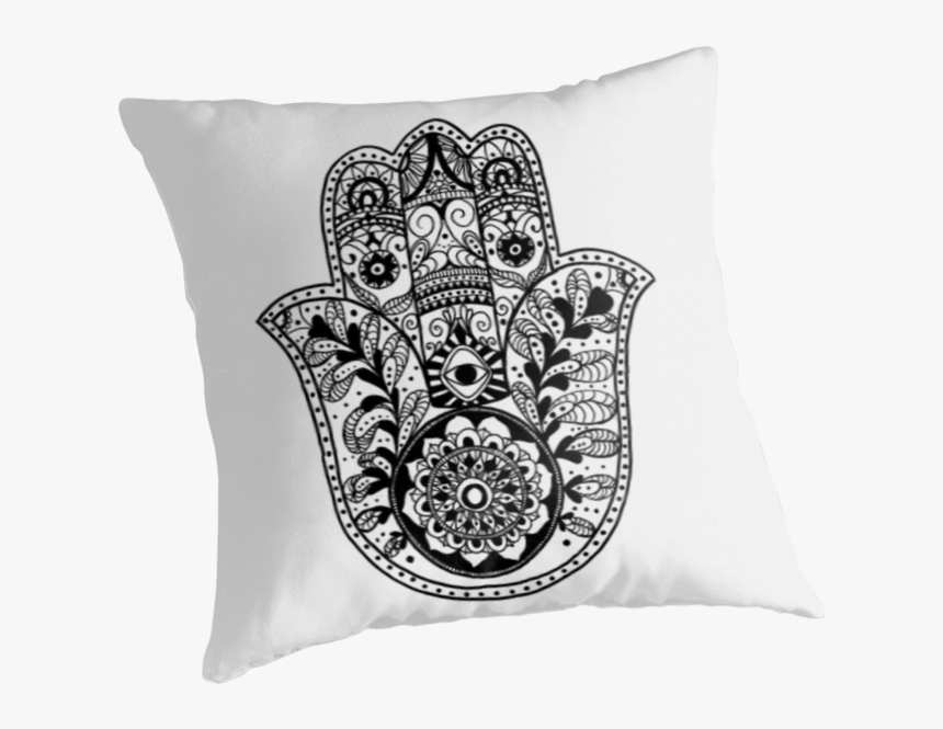 The Hamsa Hand Throw Pillows By Carolyn Huane Redbubble - Hands With Eyes Drawings, HD Png Download, Free Download