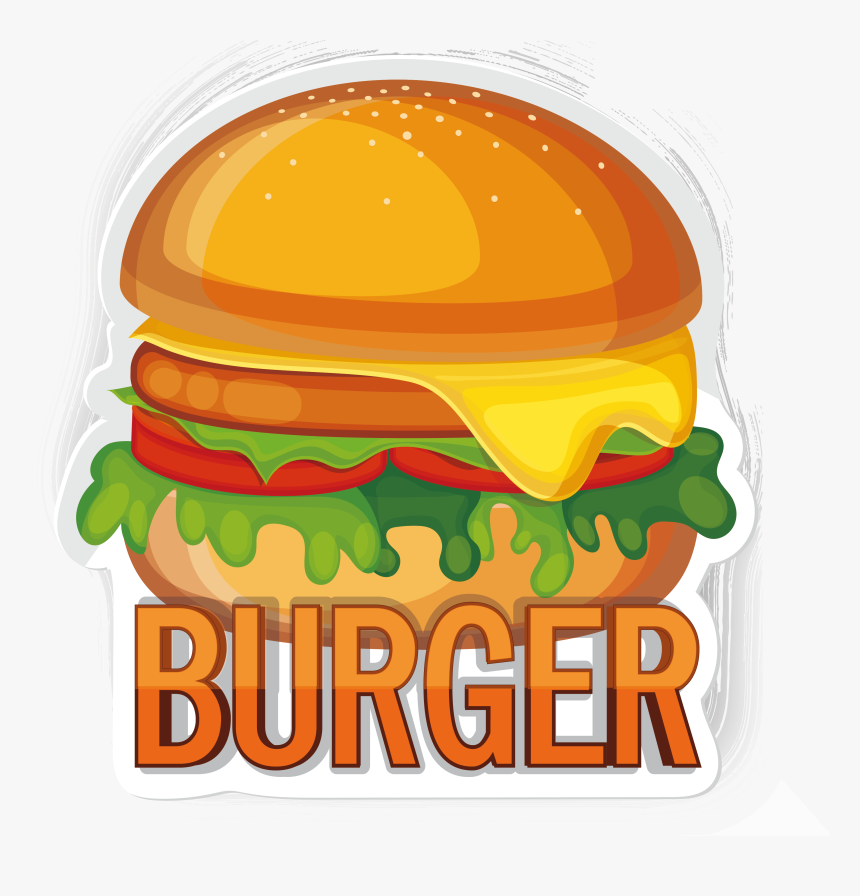 Hamburger Cheeseburger Fast Food Junk Food French Fries - Cheeseburger, HD Png Download, Free Download