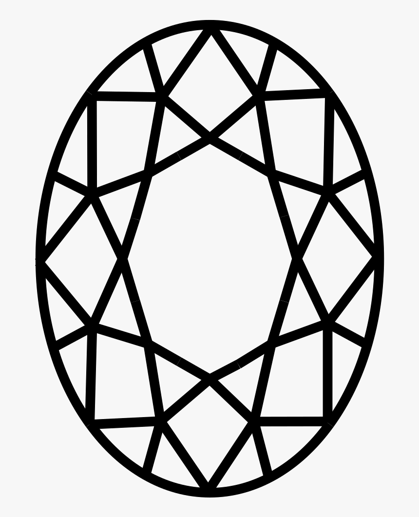 Diamond Oval - Length And Width Of A Oval, HD Png Download, Free Download