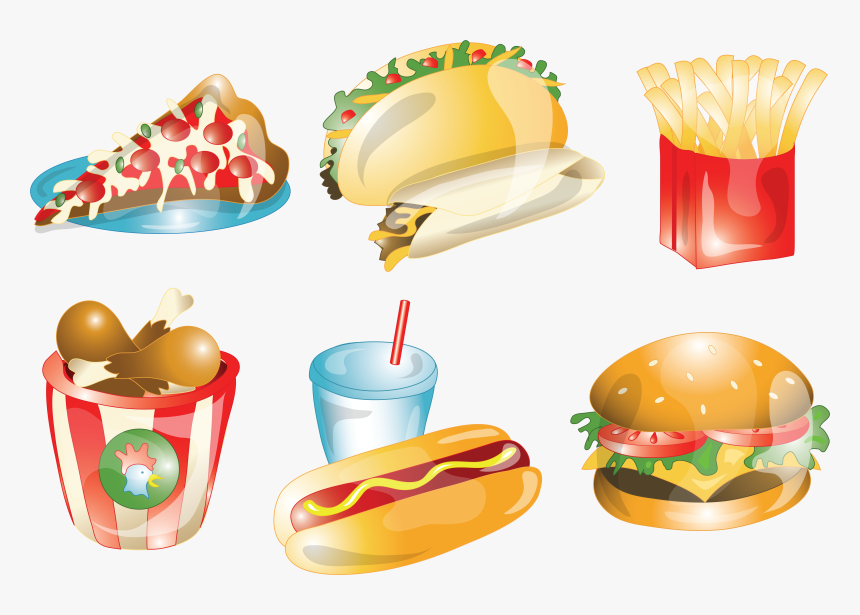 Transparent Junk Clipart - Fast Food Vector, HD Png Download, Free Download