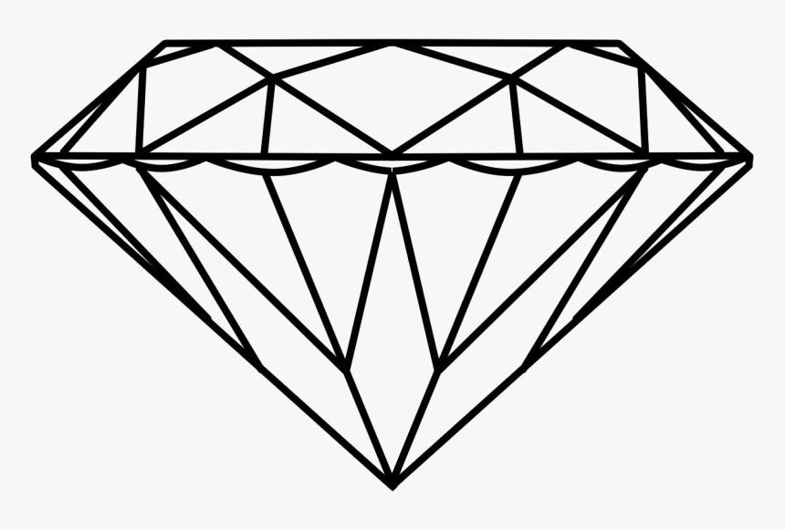 Diamond Icon - Transparent Diamond Outline Png, Png Download, Free Download