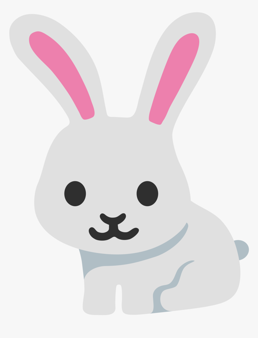 Easter Domestic Rabbit Clip - Google Rabbit Emoji, HD Png Download, Free Download