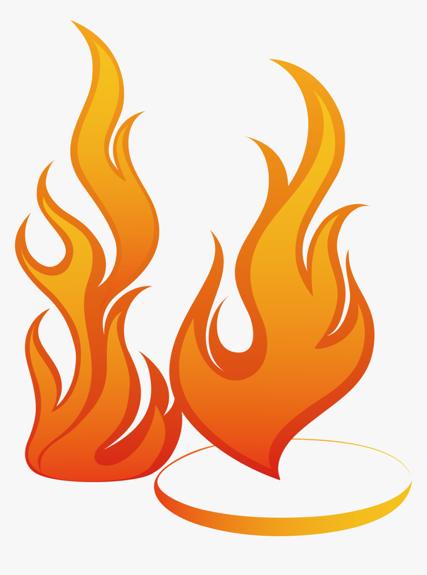 Flame Light Clip Art - Cartoon Fire Frame Png, Transparent Png, Free Download