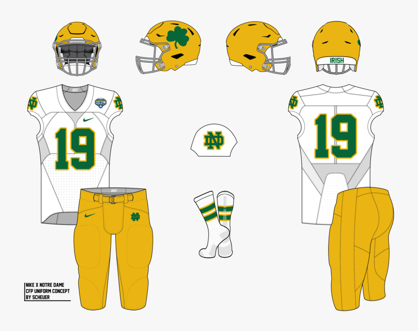 Fg9xady - Notre Dame Football Uniform Concepts, HD Png Download, Free Download