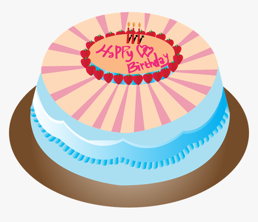 Pastel, Cumpleaños, Feliz Cumpleaños, Texto, Decorado - Tart Cake Clipart, HD Png Download, Free Download