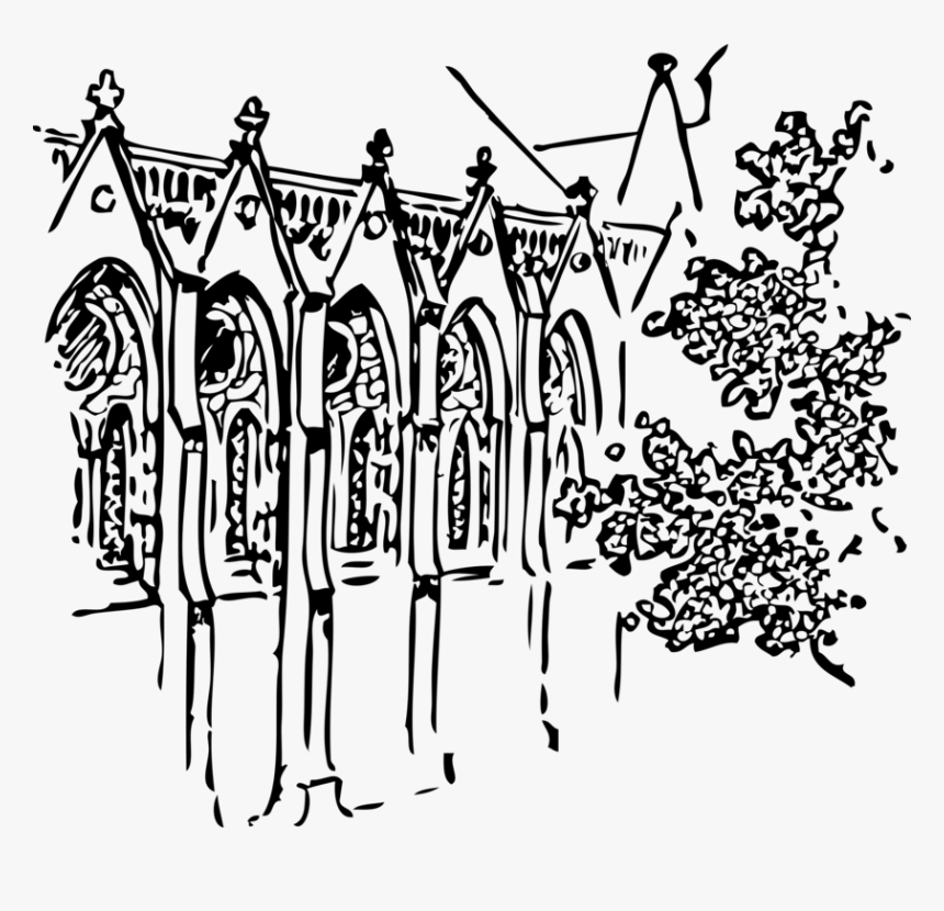 Line Art,art,symmetry - Canterbury Cathedral Clipart, HD Png Download, Free Download