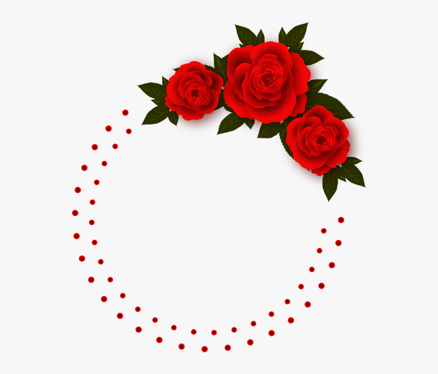 Rose, Flowers, Frame, Photo Frame, Red - Rose Flower Frame Png, Transparent Png, Free Download