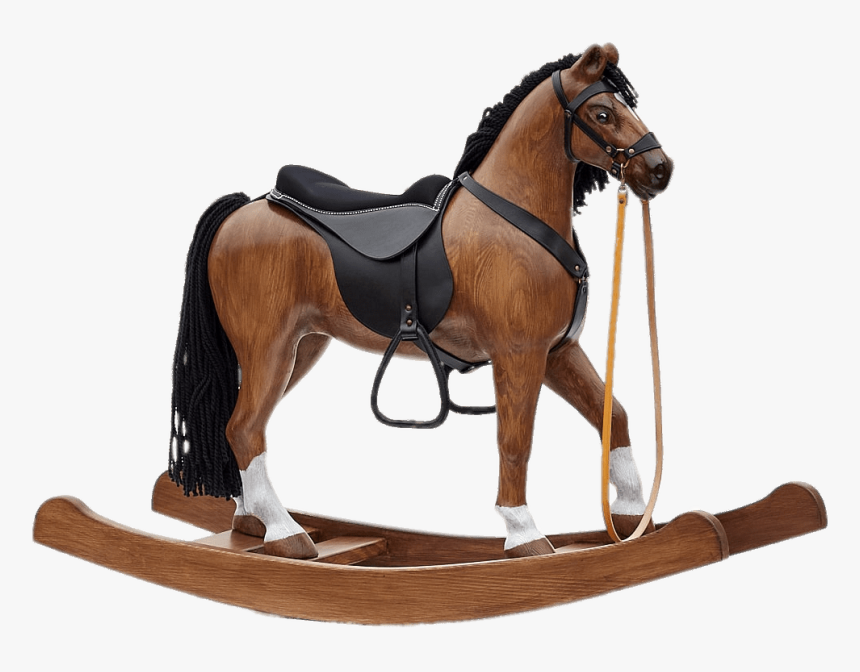 Large Realistic Rocking Horse - Realistic Rocking Wood Horse, HD Png Download, Free Download