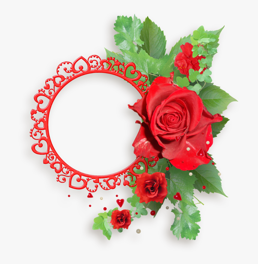 Red Roses Frames - Red Flowers Frames Png, Transparent Png is free transpar...