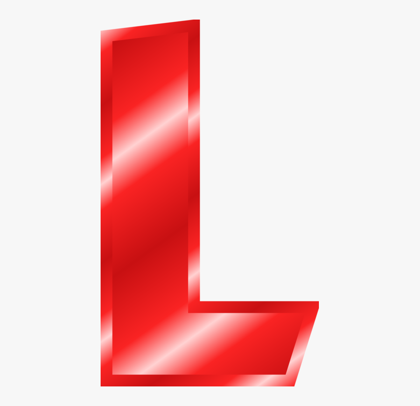 Angle,text,brand - Red Letter L Clipart, HD Png Download, Free Download