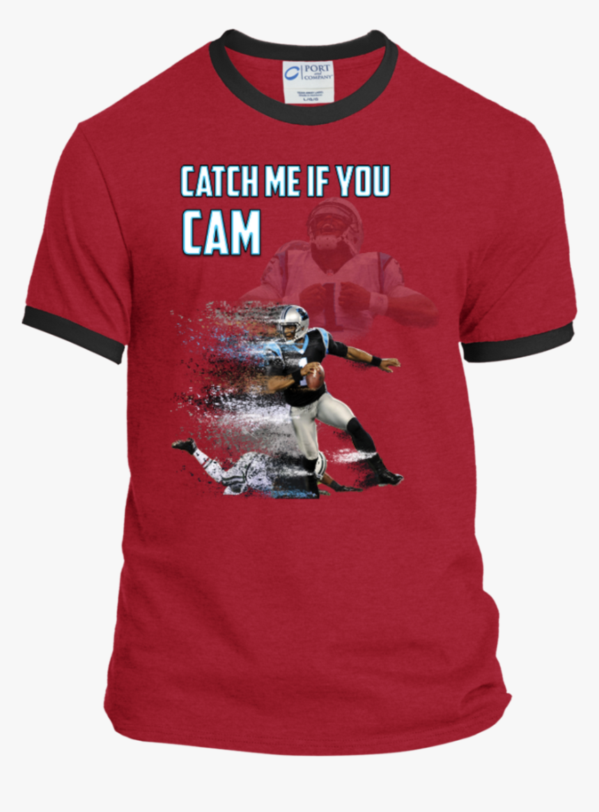 Cam Newton Panthers Custom Designed Fan Ringer Tee - Ringer T-shirt, HD Png Download, Free Download