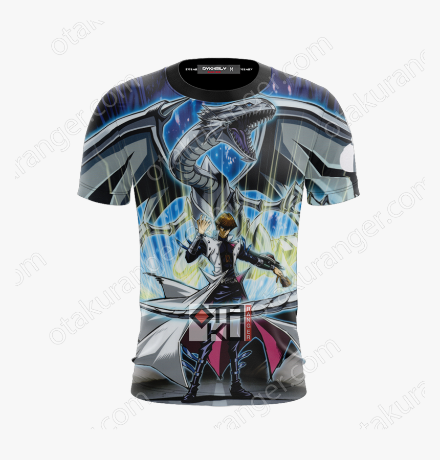 Yu Gi Oh Seto Kaiba And Blue Eyes White Dragon T Shirt - Yu Gi Oh Seto Kaiba And Blue Eyes White Dragon Unisex, HD Png Download, Free Download