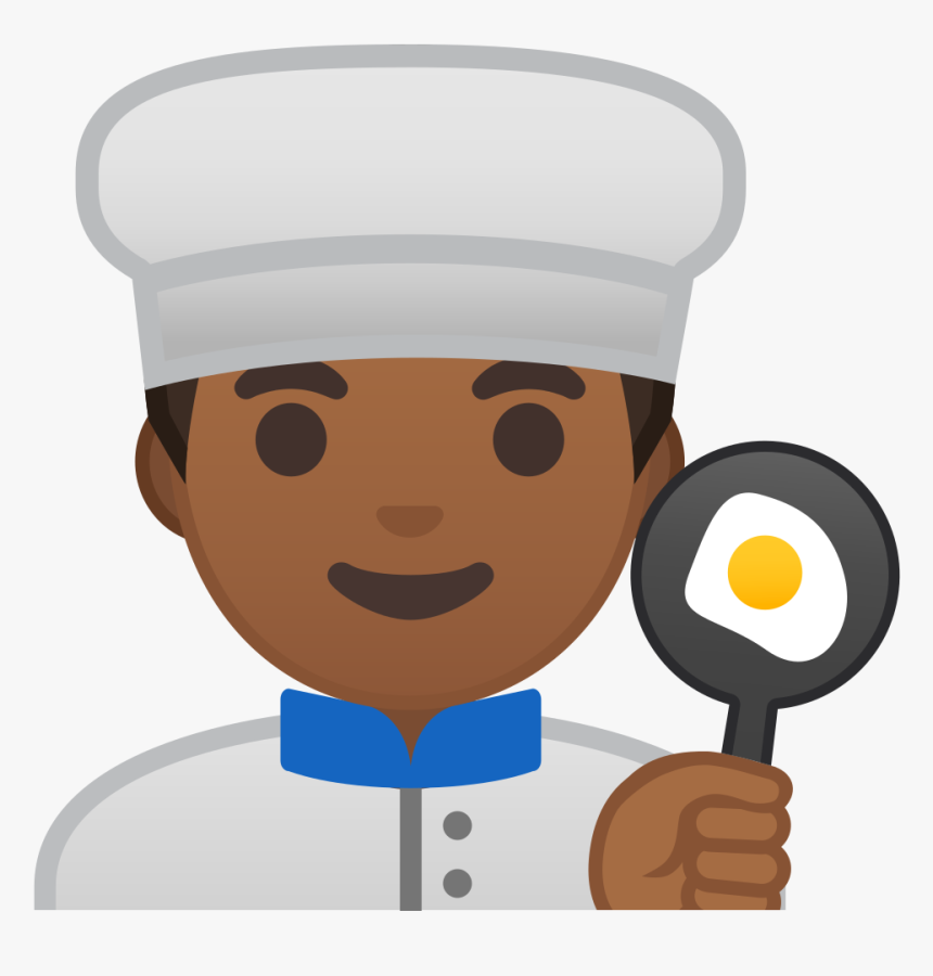 Clip Art Man Medium Dark Skin - Emoji Chef Png, Transparent Png, Free Download