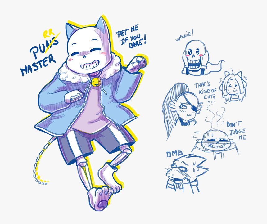 Sans Purr Master And Co By Kaweii-d9ktn2h - Annoying Dog Sans, HD Png Download, Free Download