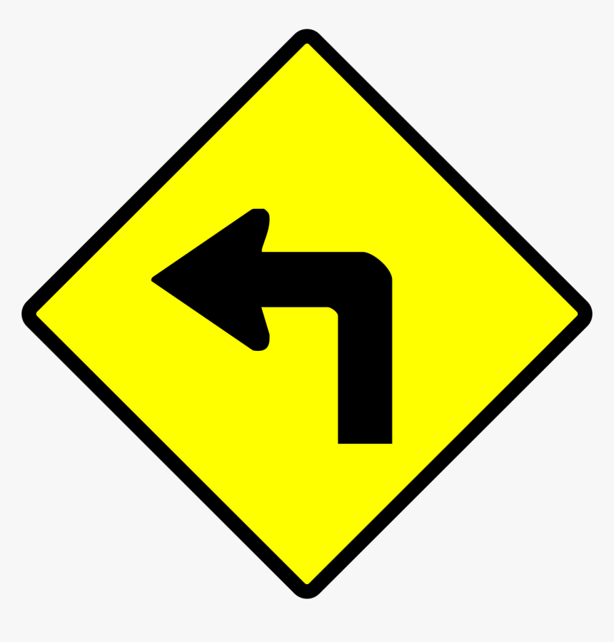 Indonesia New Road Sign 1e - Turn Left Signs, HD Png Download, Free Download