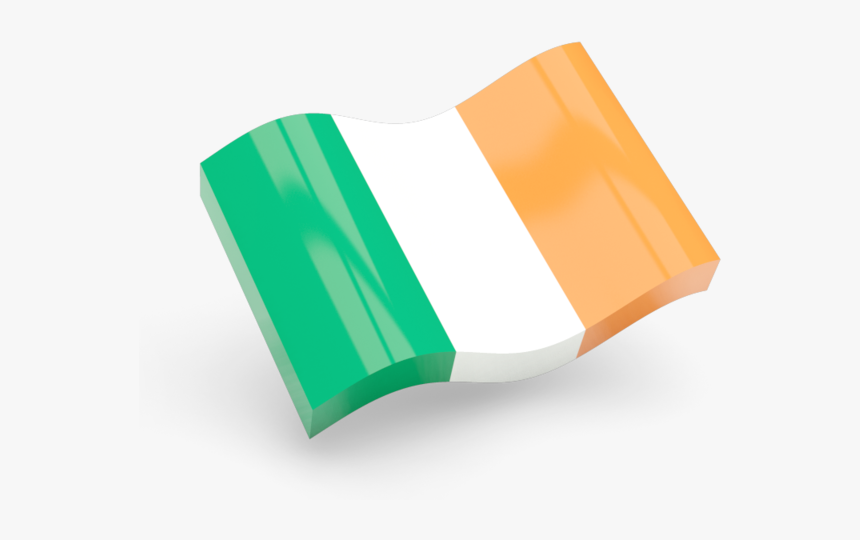 Glossy Wave Icon - Irish Flag 3d, HD Png Download, Free Download