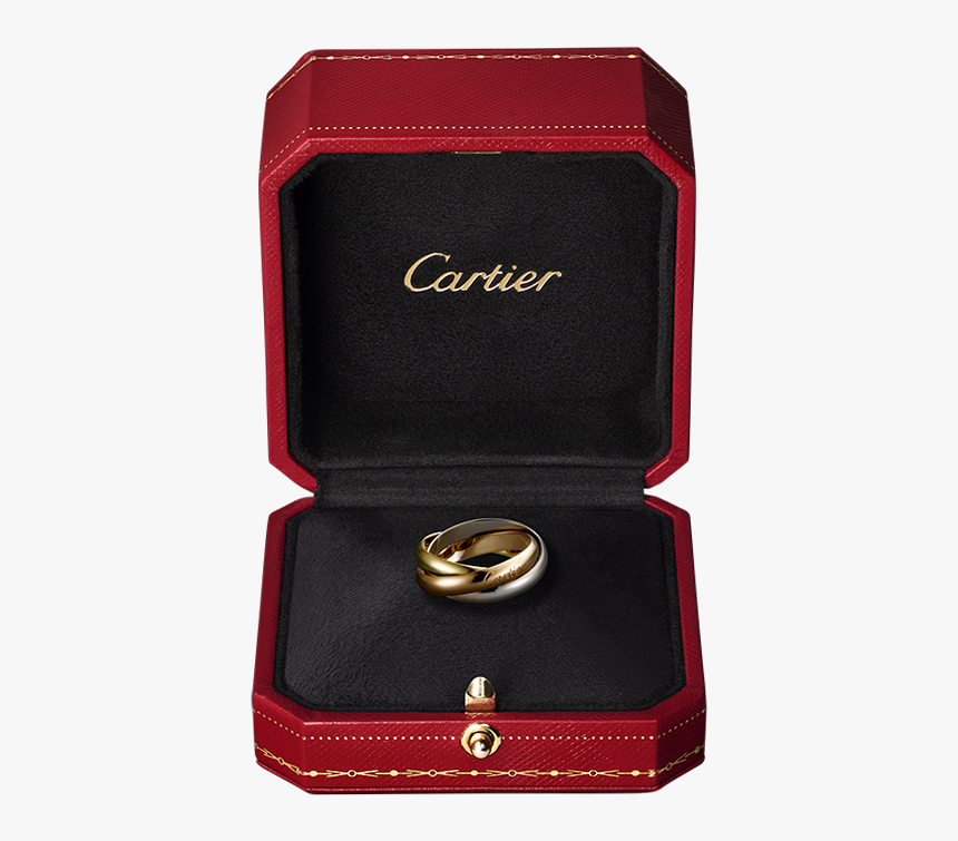 Gold Ring In Luxury Red Box - Clash De Cartier Price Ring, HD Png Download, Free Download