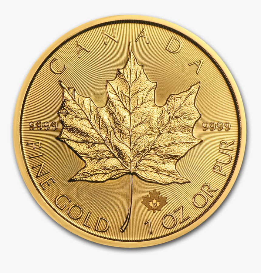 2019 1 Oz Gold Maple Leaf, HD Png Download, Free Download