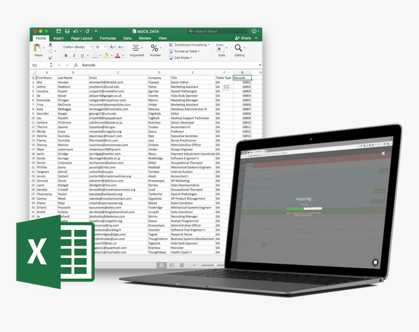 Import Csv And Scan Tickets - Microsoft Excel, HD Png Download, Free Download