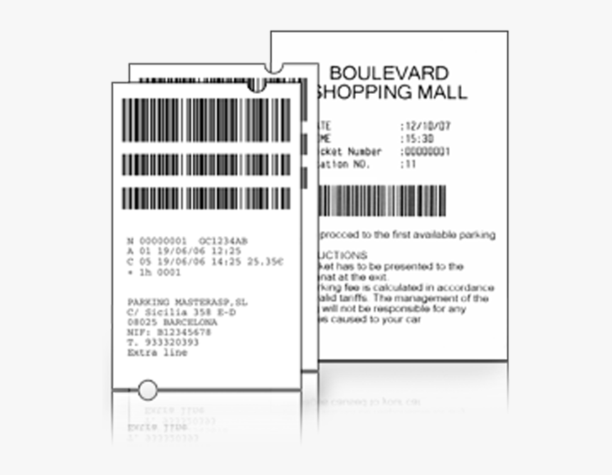 Parking Ticket With Barcode, HD Png Download, Free Download