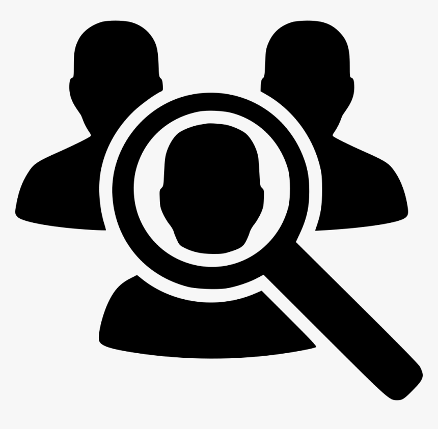 Person Svg Group - Magnifying Glass On Person Icon, HD Png Download, Free Download