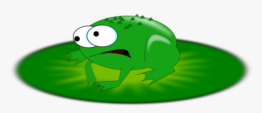 Creepy Clipart Frog - Sad Frog On A Lilypad Clipart, HD Png Download, Free Download