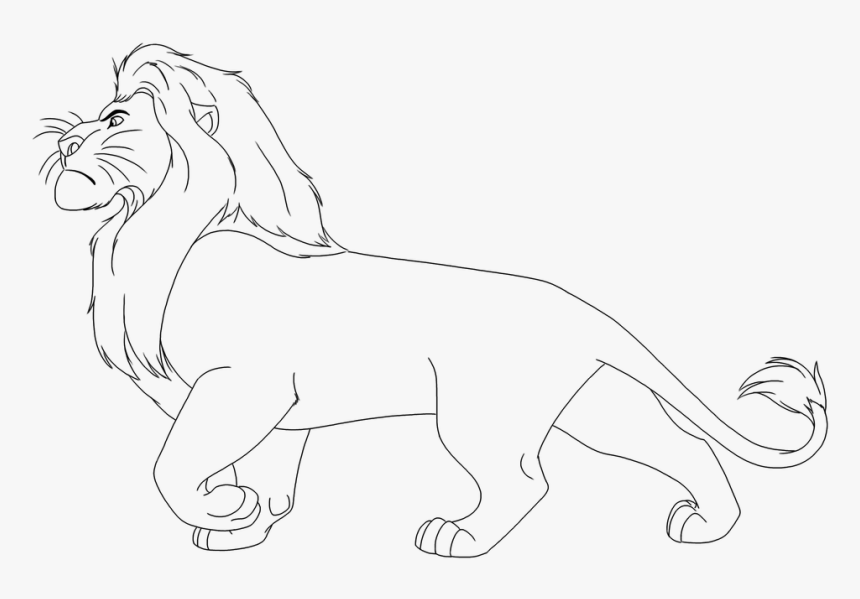 By Princevoldy Tlk On - Mufasa Lineart, HD Png Download, Free Download