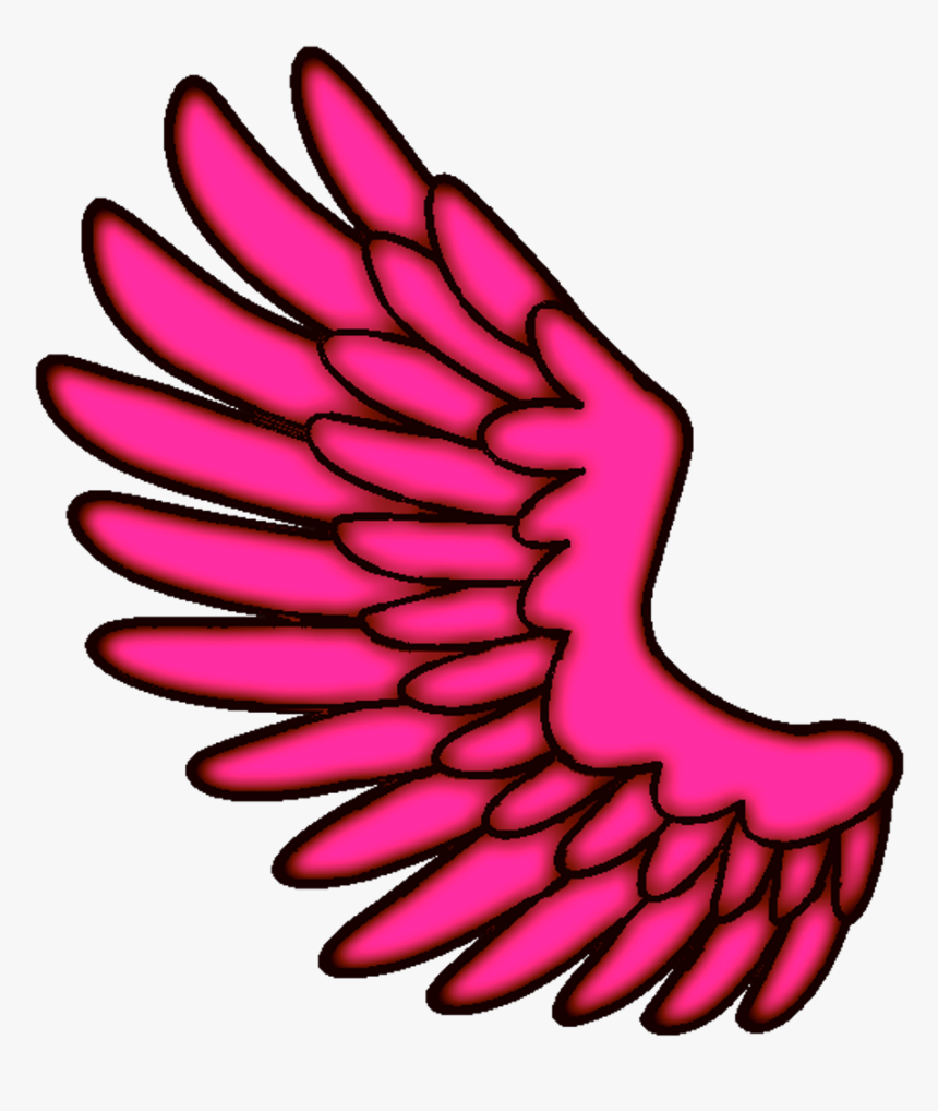 Wings Wing Pinkwings Pink Hotpink Angelwings Angel - Clip Art Wings Cartoon, HD Png Download, Free Download