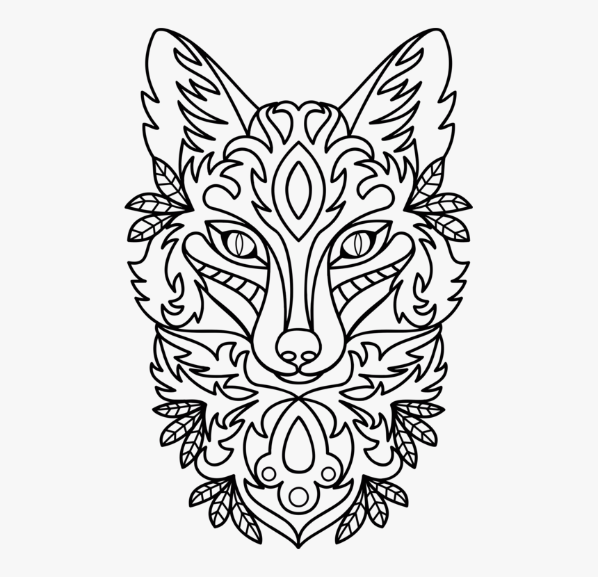 Transparent Fox Head Clipart Black And White - Dream Catcher Mandala Svg, HD Png Download, Free Download