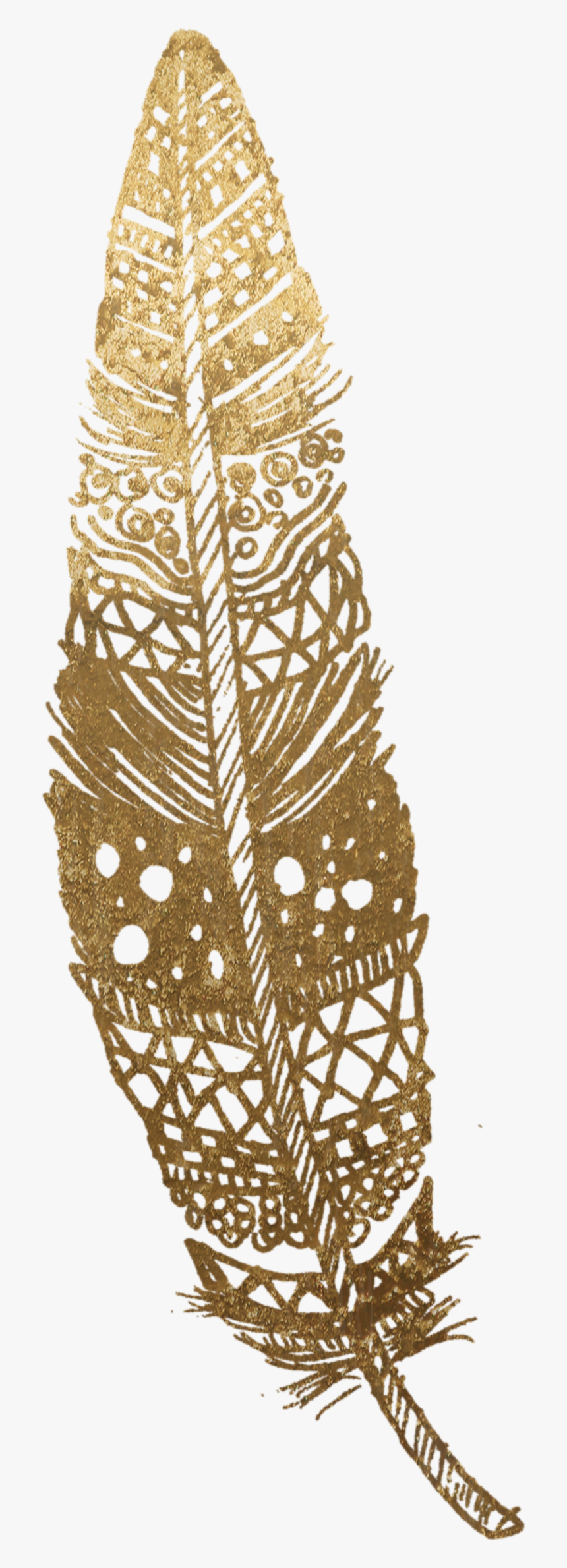 Transparent Gold Feather Png - Motif, Png Download, Free Download