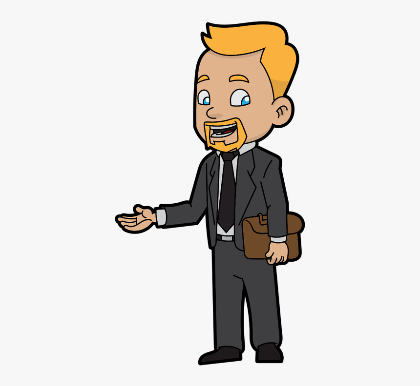 Businessman Clipart Standing - Cartoon Businessman, HD Png Download, Free Download