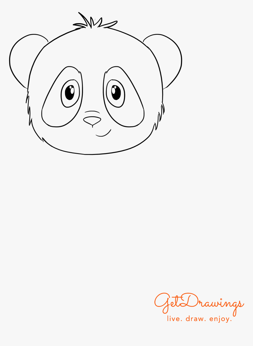 How To Draw A Cute Panda - Drawing, HD Png Download, Free Download