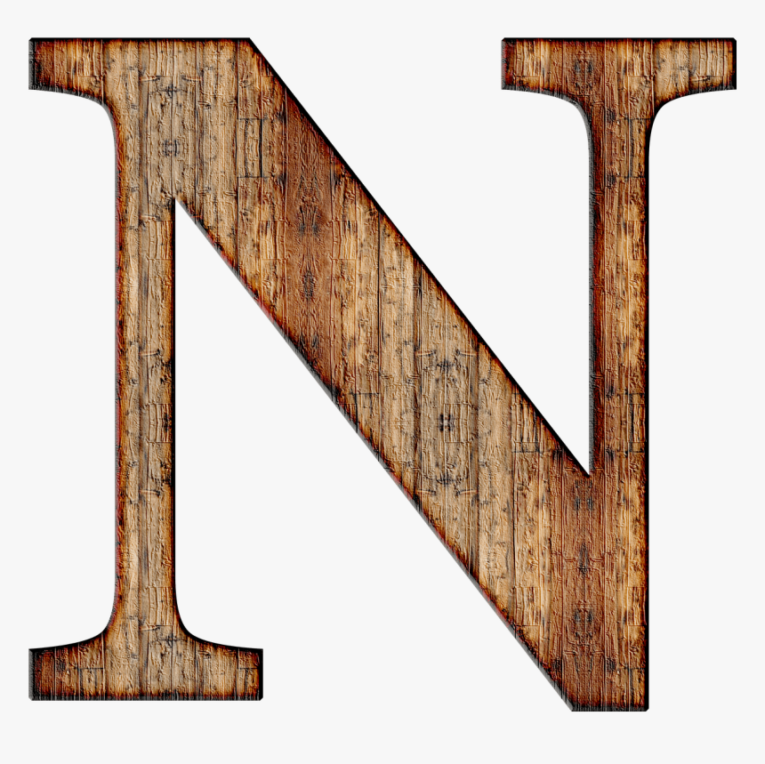 Wooden Capital Letter N Transparent Png - Letter N In Wood, Png Download, Free Download