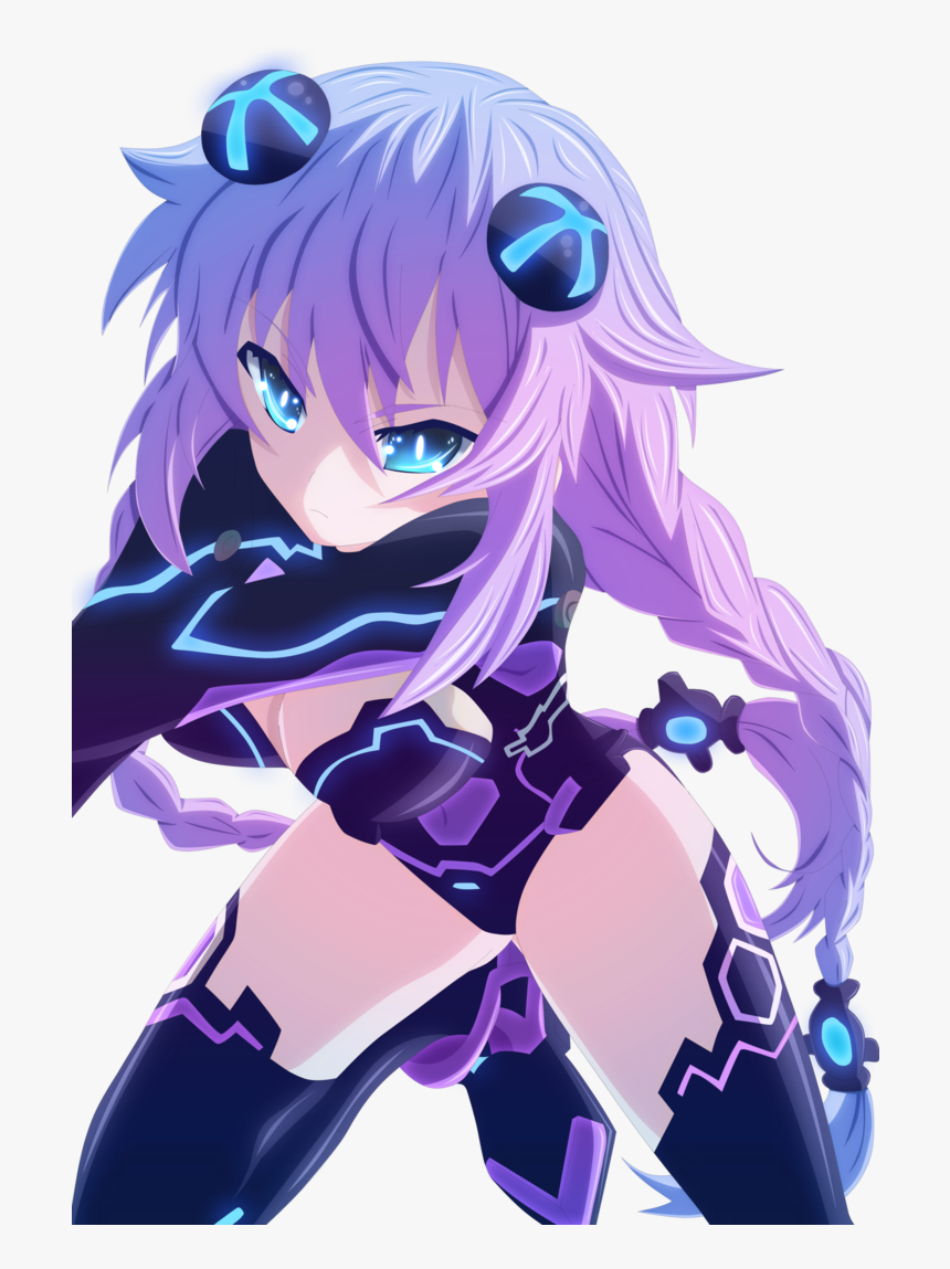 Neptunia Transparent Purple Heart - Purple Heart Hyperdimension Neptunia Anime, HD Png Download, Free Download