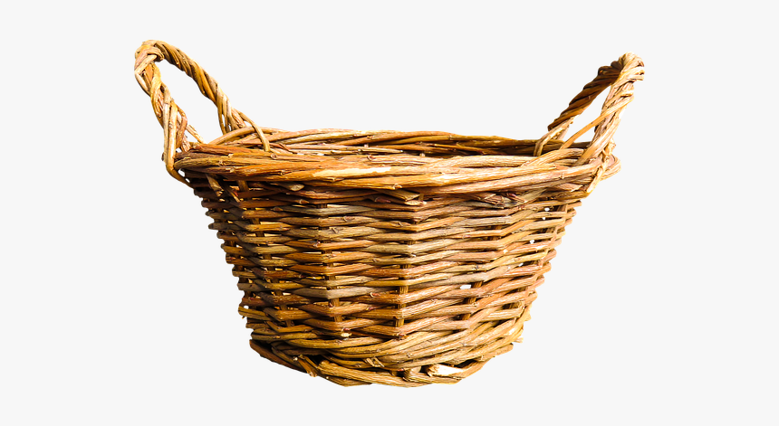 Basket, Wicker Basket, Isolated, Weave, Craft, Wicker - Transparent Basket, HD Png Download, Free Download