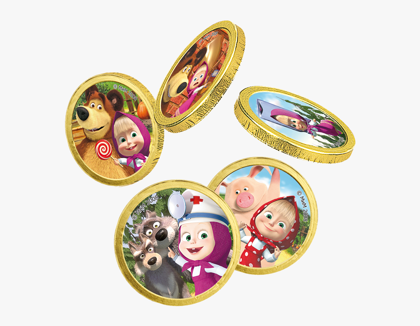 Chocolate Coins «masha And The Bear» - Шоколадные Медали Маша И Медведь, HD Png Download, Free Download