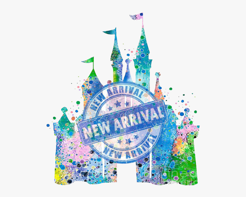 Disney Watercolor Printable Free - Watercolor Disney Castle Png, Transparent Png, Free Download