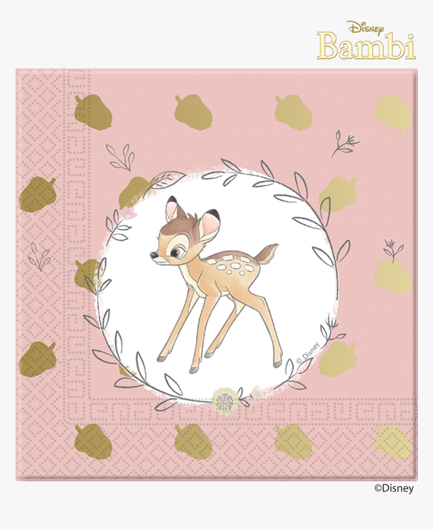 Paper Napkins Bambi 20 Pack Premium - Bambi Paper Plates, HD Png Download, Free Download