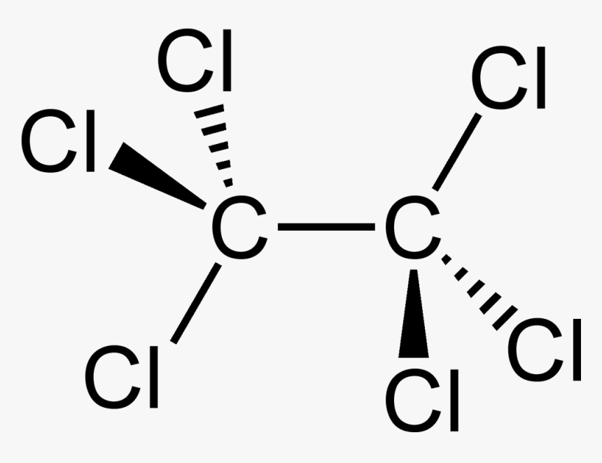 Hexachloroethane 2d Stereo - Denatured Alcohol Structure, HD Png Download, Free Download