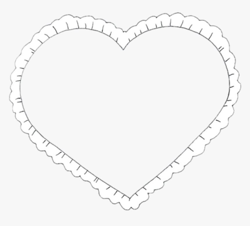 #frame #lace #heart #white - Heart, HD Png Download, Free Download